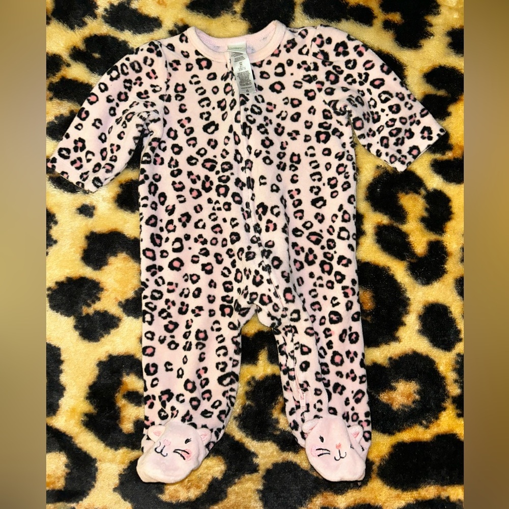 VELOUR Pink Cheetah Print Footsie🖤🩷